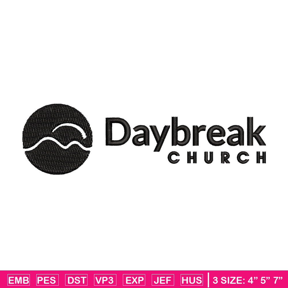 Daybreak Church logo embroidery design, Logo embroidery, embroidery file, logo design, logo shirt, Digital download..jpg