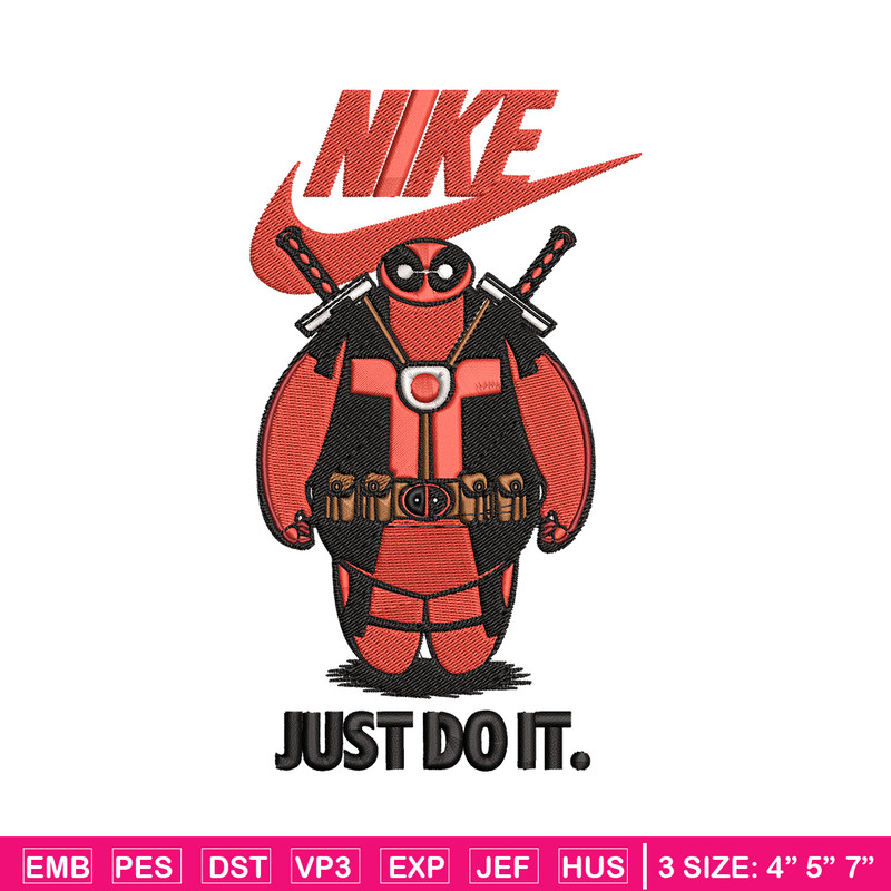 Deadpool funny Nike Embroidery design, Deadpool funny Embroidery, Nike design, Embroidery file, Instant download.jpg