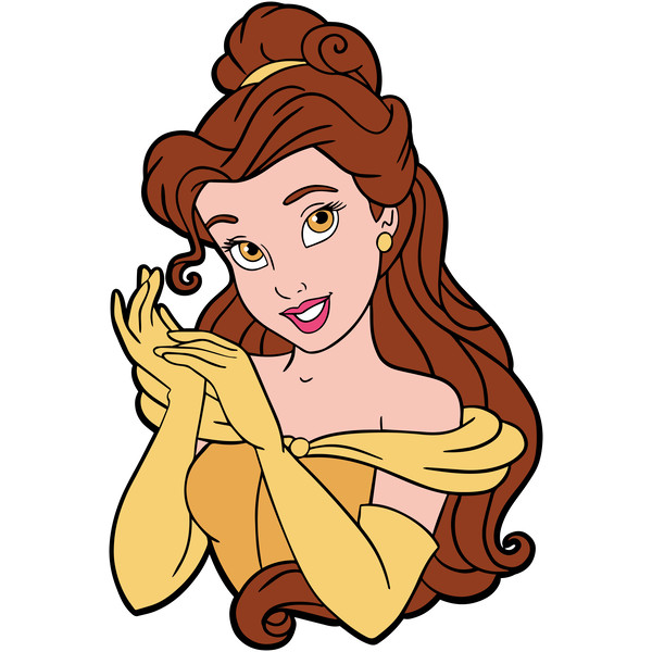 Belle, Disney Princess Christmas Clipart, Princesses Christm - Inspire ...