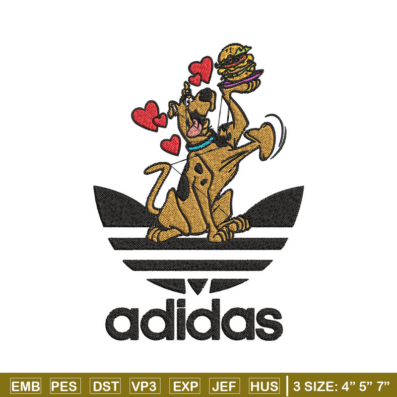 Dog love adidas Embroidery Design, Adidas Embroidery, Embroidery File, Brand Embroidery, Logo shirt, Digital download.jpg