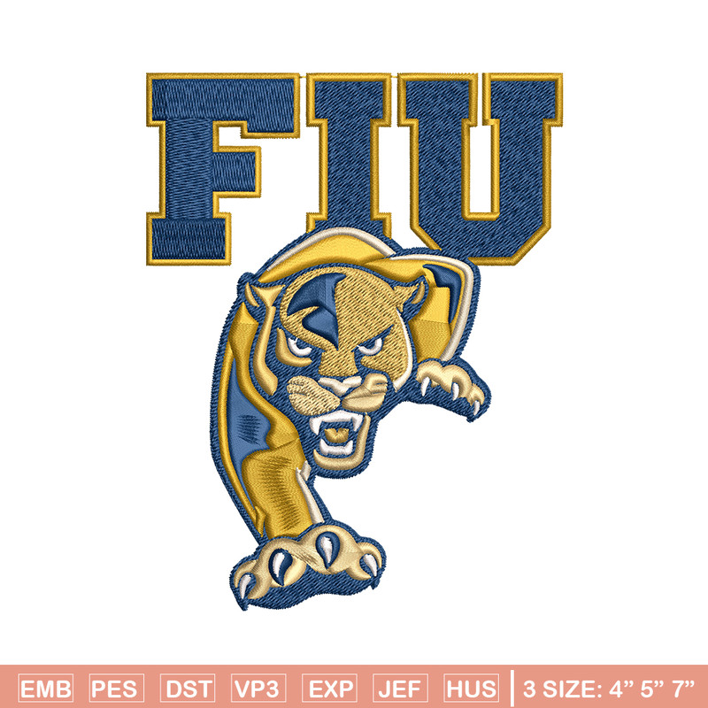 FIU Panthers embroidery design, FIU Panthers embroidery, logo Sport, Sport embroidery, NCAA embroidery..jpg