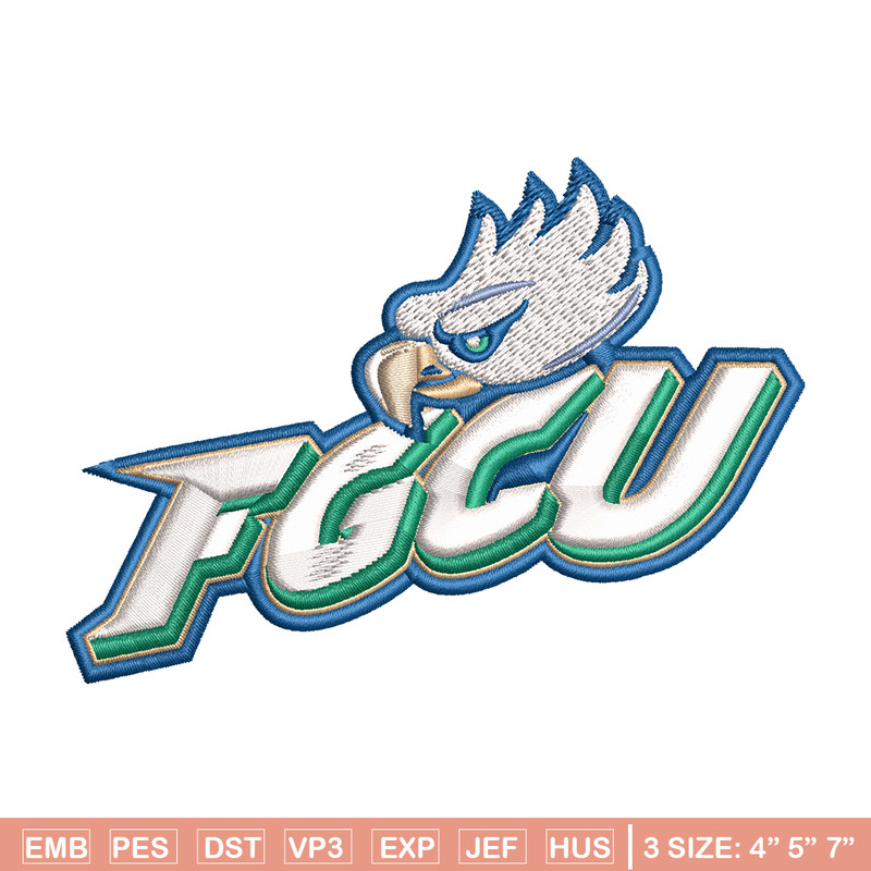 Florida Gulf Coast Eagles embroidery design, Florida Gulf Coast Eagles embroidery, Sport embroidery, NCAA embroidery..jpg