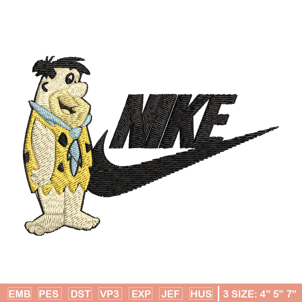Fred Flintstone Nike Embroidery design, Fred Flintstone Embroidery, Nike design, Embroidery file, Instant download..jpg