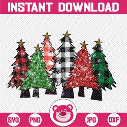 glitter buffalo christmas trees sublimation, clipart christmas png, merry christmas png, leopard, buffalo plaid, digital