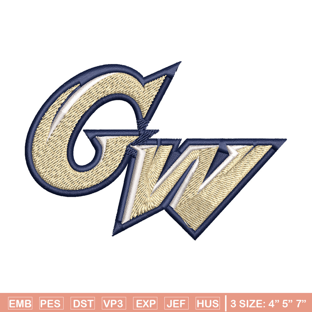 George Washington Colonials embroidery design, George Washington Colonials embroidery, Sport embroidery, NCAA embroidery.jpg