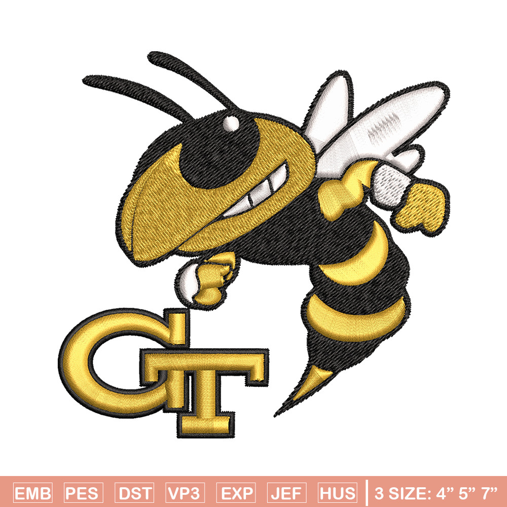 Georgia Tech Yellow Jackets embroidery design, Georgia Tech Yellow Jackets embroidery, logo embroidery, NCAA embroidery..jpg