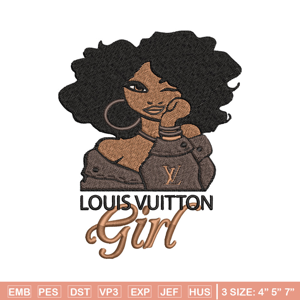 Girl loius vuitton Embroidery Design, LV Embroidery, Embroidery File, Brand Embroidery, Logo shirt, Digital download.jpg