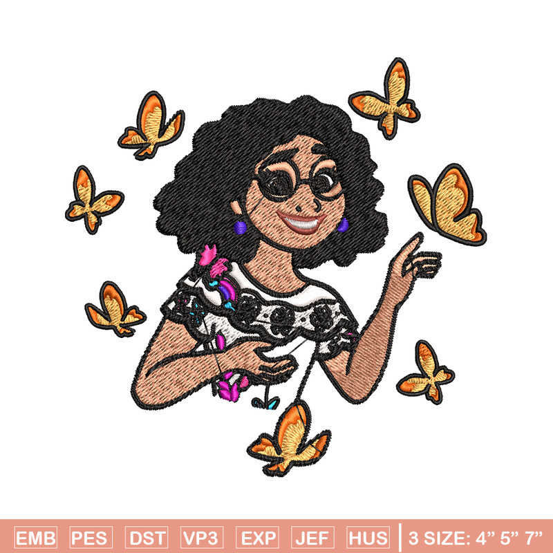Girl with butterfly cartoon Embroidery design, Cartoon Embroidery, cartoon design, Embroidery File, Instant download..jpg