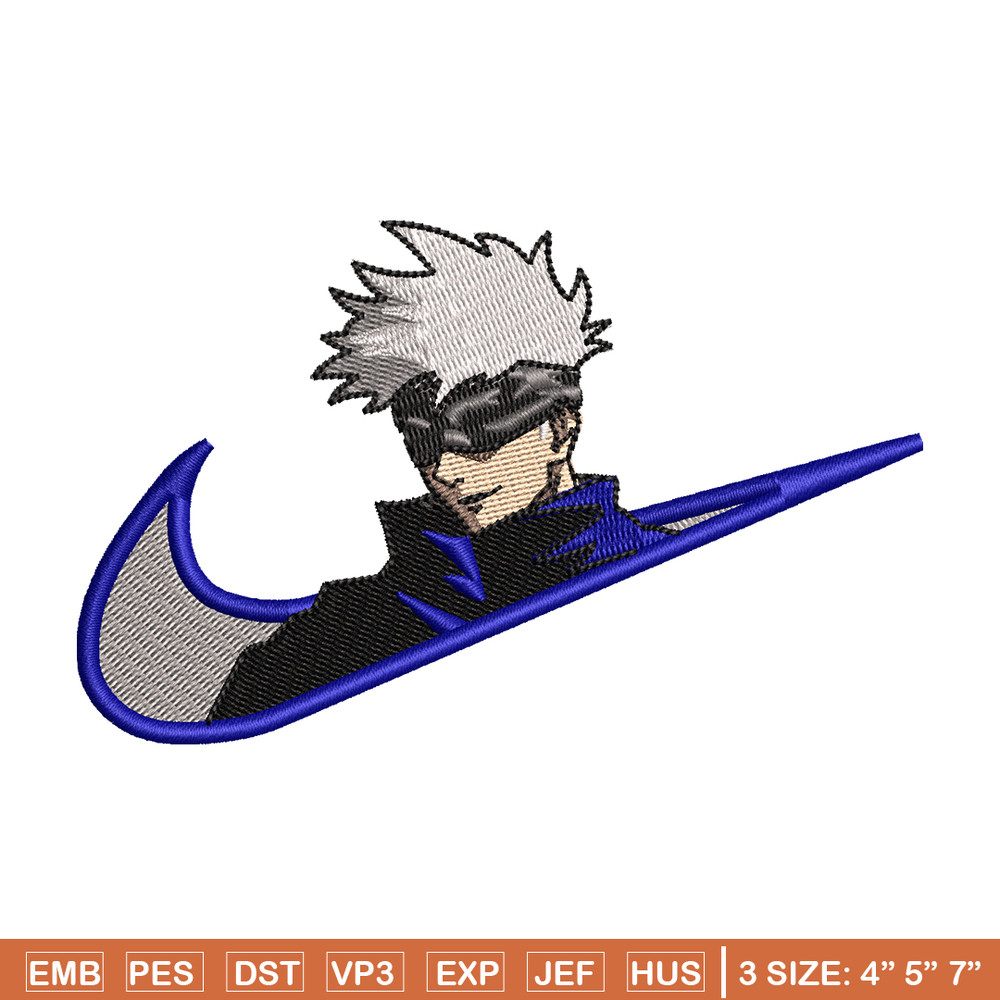 Gojo Satoru embroidery design, Jujutsu Kaisen embroidery, anime design, embroidery file, Logo shirt, Digital download.jpg