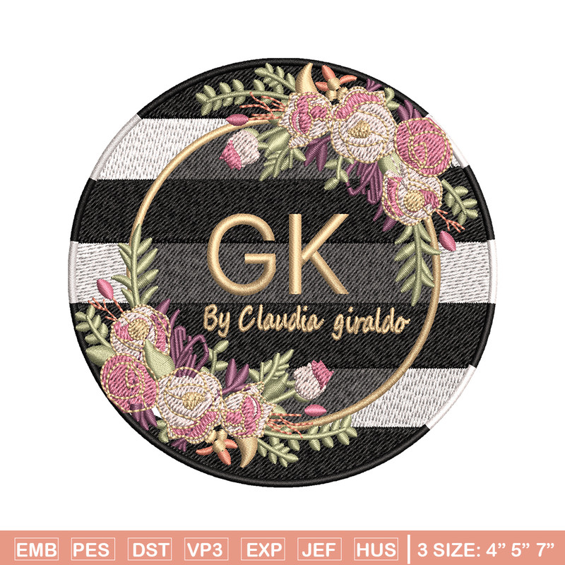 Gk Logo embroidery design, Gk Logo embroidery, logo design, embroidery file, logo shirt, Digital download..jpg