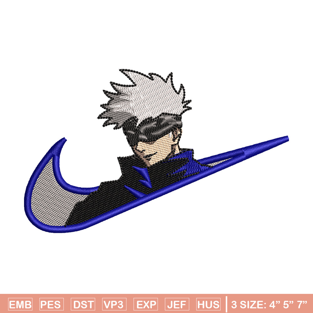 Gojo Satoru embroidery design, Jujutsu Kaisen embroidery, anime design, embroidery file, Logo shirt, Digital download.jpg