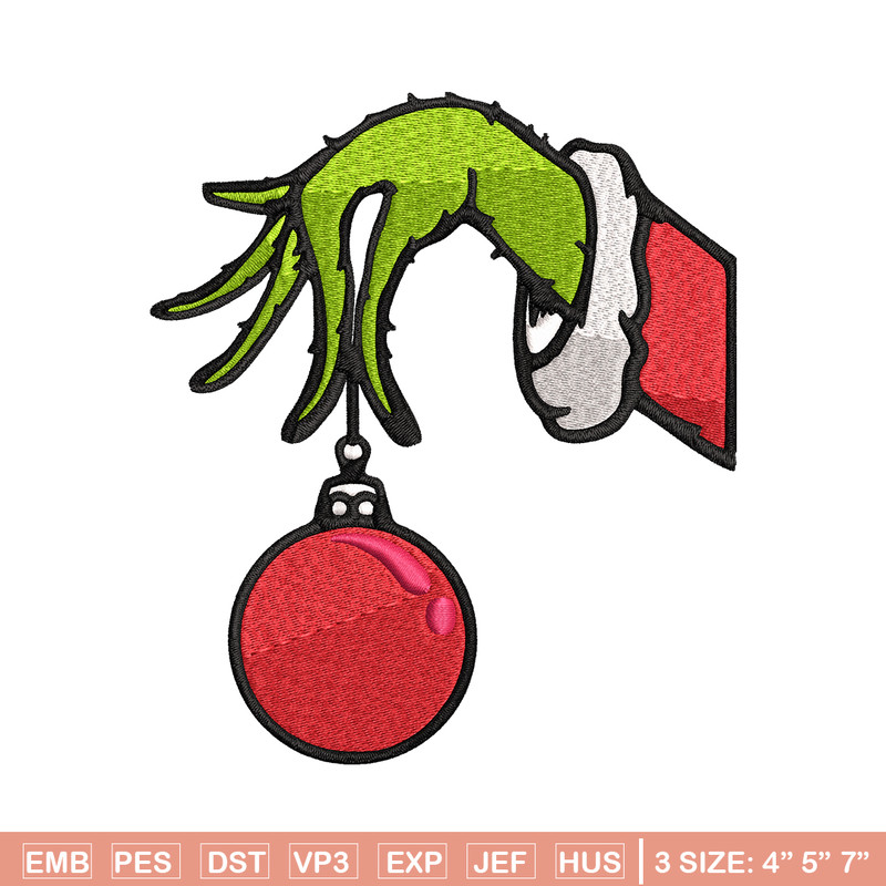 Grinch Hand Stock Illustrations Embroidery design, Grinch Embroidery, Embroidery File, Grinch design, Instant download..jpg
