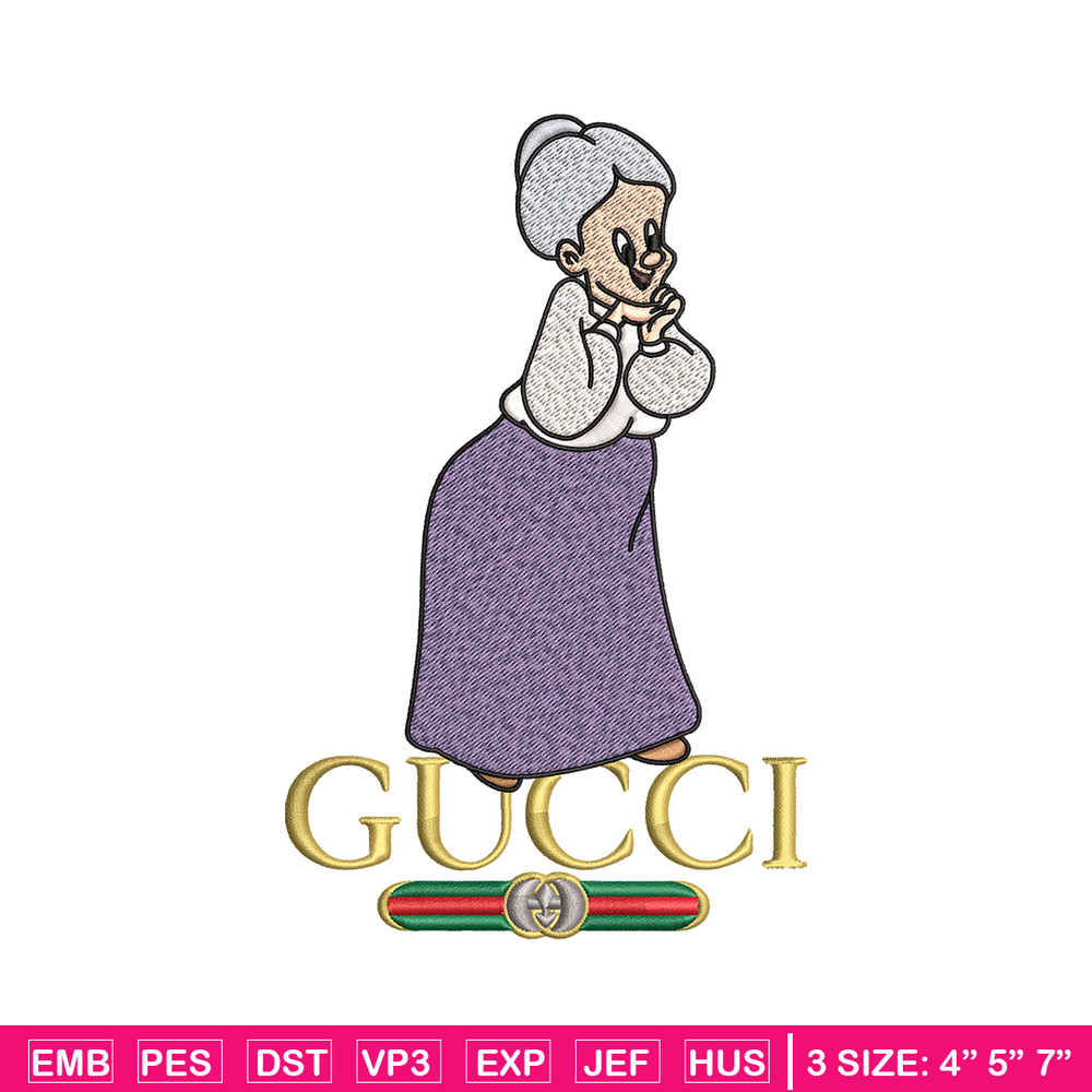Granny Gucci Embroidery design, Granny Gucci cartoon Embroidery, cartoon design, Embroidery File, Instant download..jpg