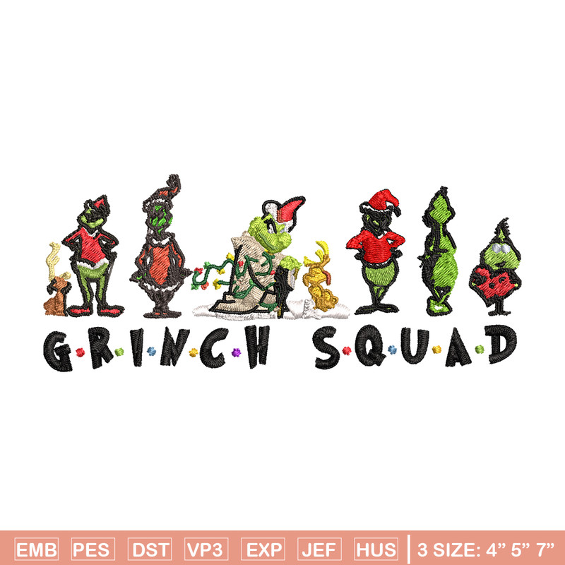 Grinch squad christmas Embroidery design, Grinch Christmas Embroidery, Grinch design, Embroidery File, Digital download.jpg