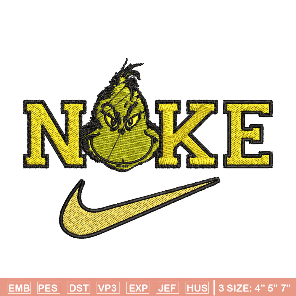 Grinch x nike Embroidery Design, Nike Embroidery, Brand Embroidery, Embroidery File, Logo shirt, Digital download.jpg