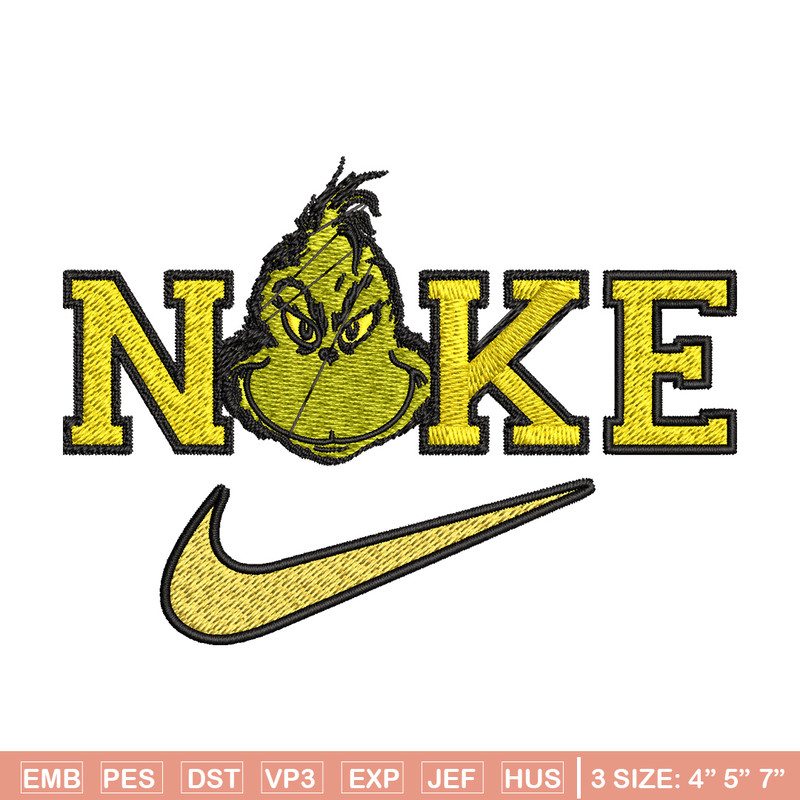 Grinch x nike Embroidery Design, Nike Embroidery, Brand Embroidery, Embroidery File, Logo shirt, Digital download.jpg
