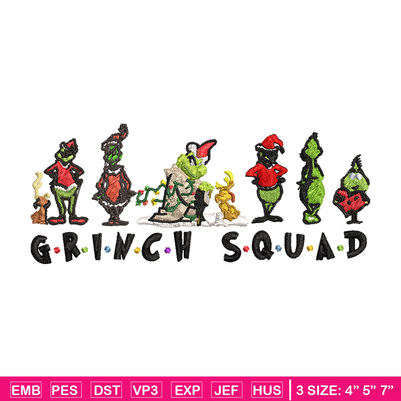 Grinch squad christmas Embroidery design, Grinch Christmas Embroidery, Grinch design, Embroidery File, Digital download.jpg