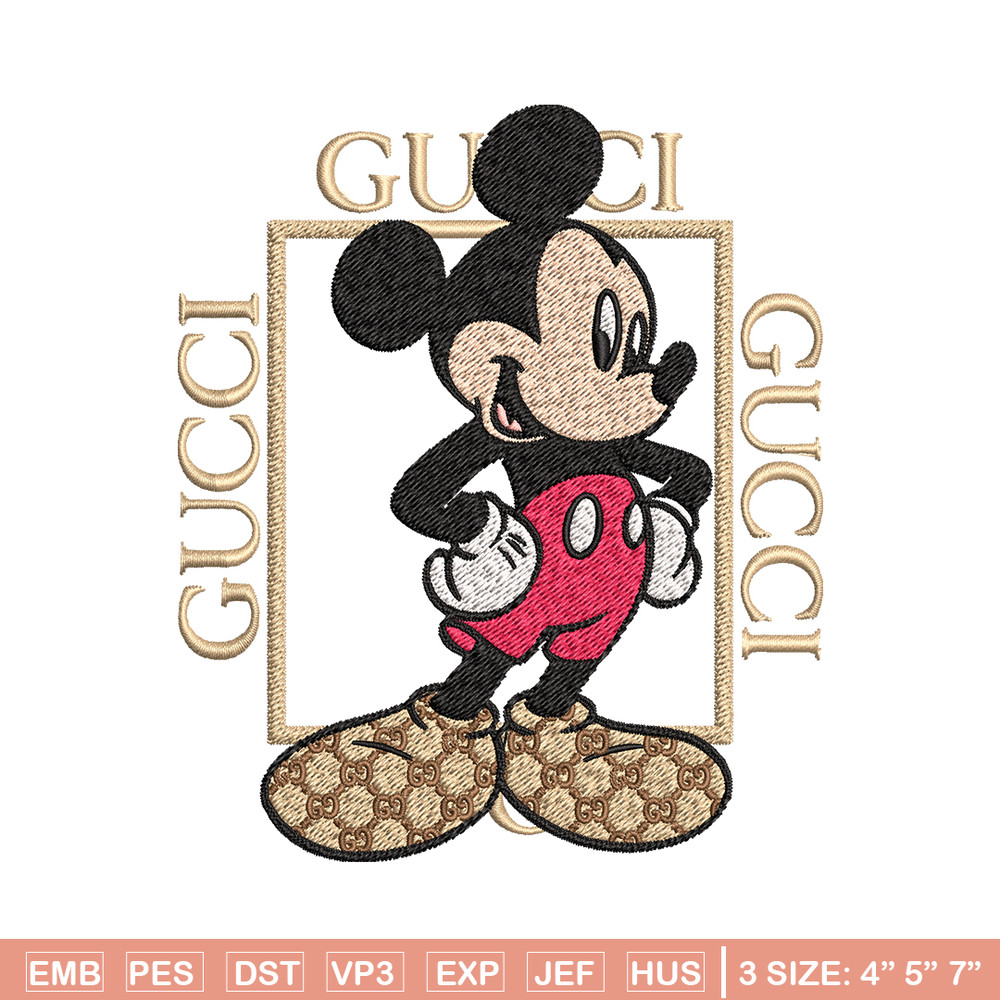 Gucci Mickey Mouse Embroidery design, Gucci Embroidery, Disney design, Embroidery File, cartoon shirt, Instant download..jpg