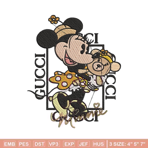 Gucci Minnie mouse Embroidery design, Gucci Embroidery, Disney design, Embroidery File, cartoon shirt, Instant download..jpg