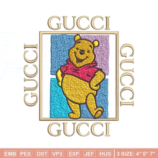 Gucci Winnie Pooh Embroidery design, Winnie Pooh Embroidery, cartoon design, Embroidery File, Digital download..jpg