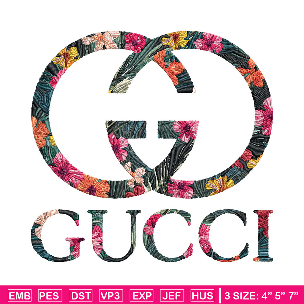 Gucci flower Embroidery Design, Gucci Embroidery, Brand Embroidery, Logo shirt, Embroidery File, Digital download.jpg