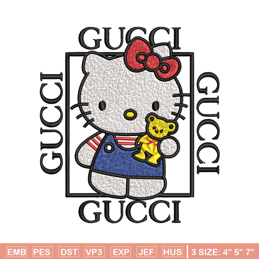 Hello kitty Gucci Embroidery design, Hello kitty Embroidery, cartoon design, Embroidery File, Instant download..jpg