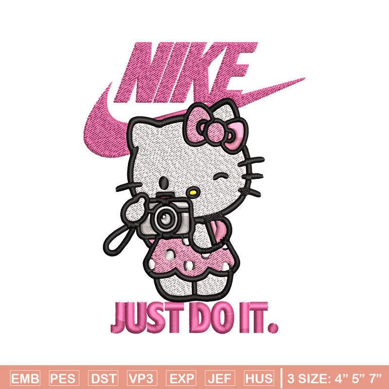 Hello kitty Nike Embroidery design, hello kitty cartoon, Embroidery, Nike design, Embroidery file, Instant download.jpg