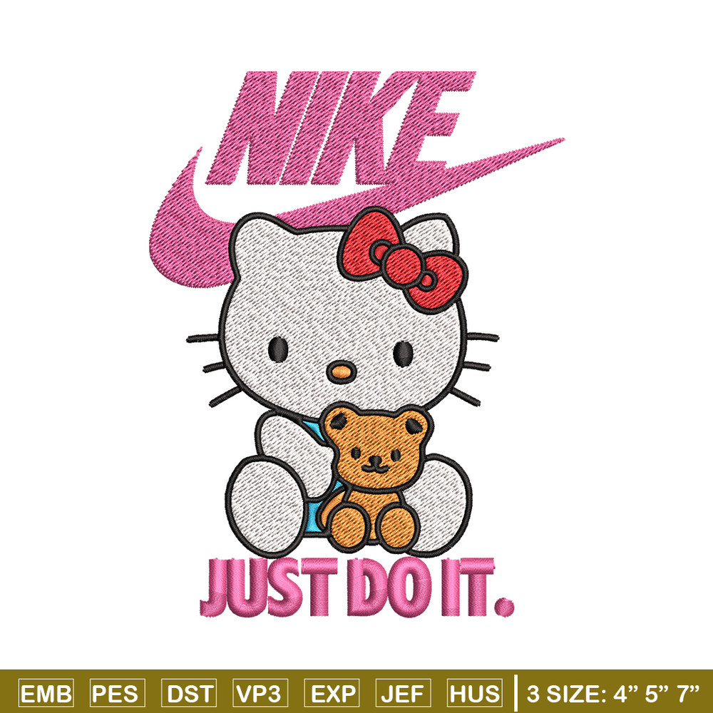 Hello kitty Nike Embroidery design, Hello kitty Embroidery, Nike design, Embroidery file, cartoon logo. Instant download.jpg