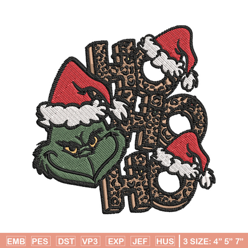Ho Ho Ho The Grinch Embroidery design, Grinch Embroidery, logo design, Embroidery File, logo shirt, Instant download..jpg