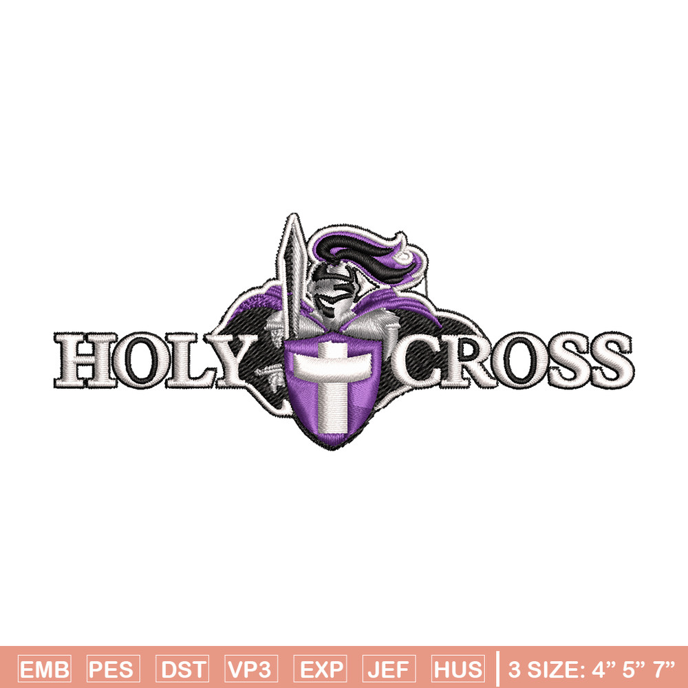 Holy Cross Crusaders embroidery design, Holy Cross Crusaders embroidery, logo Sport, Sport embroidery, NCAA embroidery..jpg