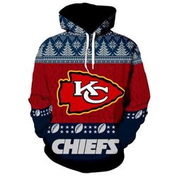 Kansas City Chiefs 3d Hoodie Christmas Edition