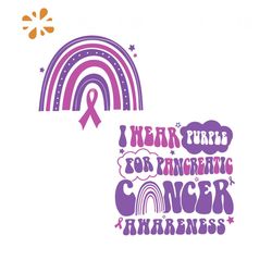 I Wear Purple For Pancreatic Cancer Awareness SVG File