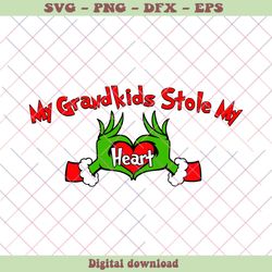 Funny My Grandkids Stole My Heart SVG Cutting Digital File