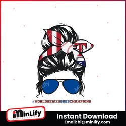 texas rangers girl world series 2023 champion svg file