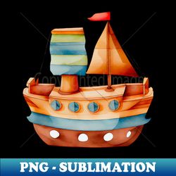 Watercolor Children Toy 4 - Modern Sublimation PNG File - Transform Your Sublimation Creations
