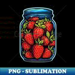 glass jar of strawberry delight - signature sublimation png file - perfect for sublimation art
