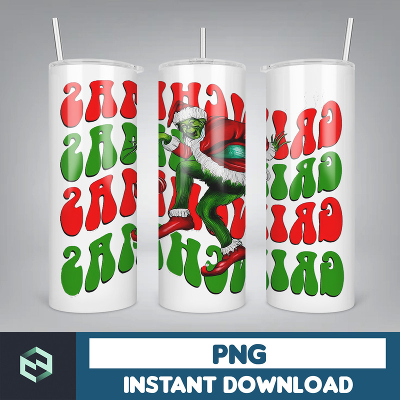 Christmas Tumbler, 20oz Skinny Tumbler Sublimation Designs, Christmas Rules Tumbler Wrap for Straight Tumbler PNG, Instant Download (18).jpg