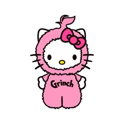pink grinch hello kitty christmas svg graphic design file