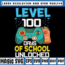 level 100 days of school unlocked gamer video games boys png, 100 days of school unlocked png, love game png, digital do
