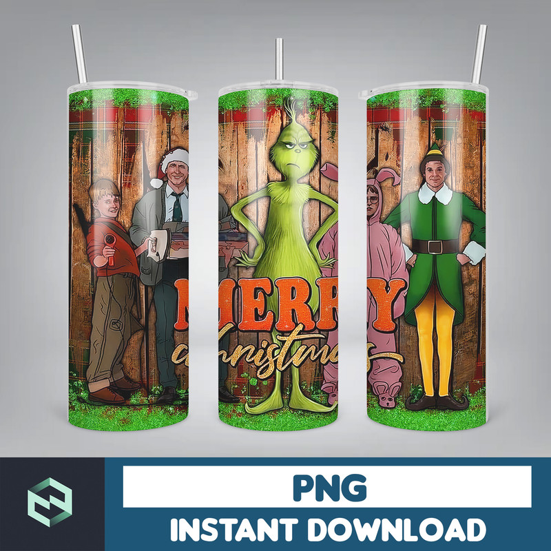 Christmas Tumbler, 20oz Skinny Tumbler Sublimation Designs, Christmas Rules Tumbler Wrap for Straight Tumbler PNG, Instant Download (47).jpg