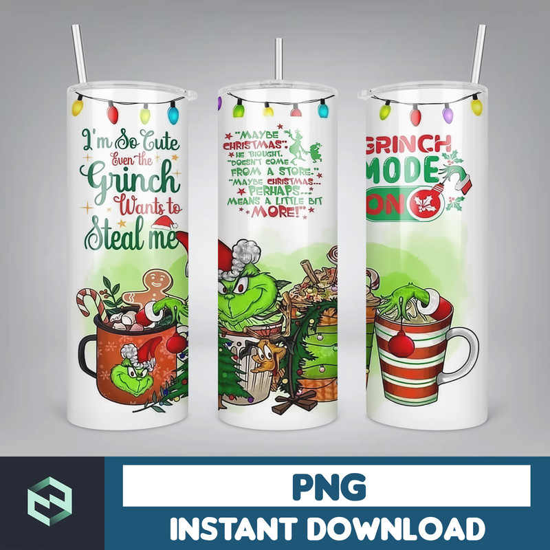 Christmas Tumbler, 20oz Skinny Tumbler Sublimation Designs, Christmas Rules Tumbler Wrap for Straight Tumbler PNG, Instant Download (57).jpg