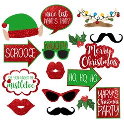 Chrismast Photo Booth Props, Chrismast  Props, Chrismast  Photo Props, Chrismast  Clipart, Chrismast Photo booth Vector