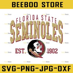 Vintage 90's Florida State Seminoles Svg, Florida State Svg, Vintage Style University Of Florida State Png Svg dxf NCAA