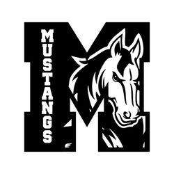 mustangs team logo svg,mascot inside letter,mustang team logo tshirt design,team logo mom shirt,cricut cut files