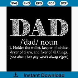 dad noun svg, fathers day svg, happy fathers day, father gift svg, daddy svg, daddy gift, daddy life, gift for daddy, da