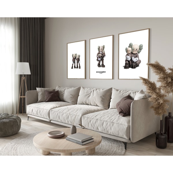Hype Beast Kaws Poster Set of 3 Hypebeast Figure Printable W | Inspire ...
