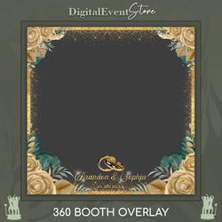 360 overlay gold wedding 360 newlyweds selfie 360 wedding rings videobooth 360 bday flowers custom template photobooth