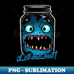 glass jar monster a captivating creation - high-quality png sublimation download - defying the norms