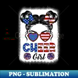 cheer girl american flag cheerleading cheerleader youth teen youth - artistic sublimation digital file - unleash your inner rebellion