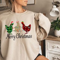 Chicken Merry Christmas Shirt,Crazy Chickens Shirt,Christmas Outfit,ute Christmas Chickens Shirt,Christmas farm Shirt,Ho